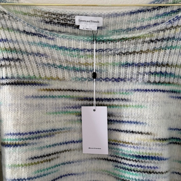Lovers & Friends Elston Sweater In Green & Blue Multi - Picture 7 of 8